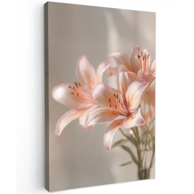 Lelies - Meeldraden - Roze - Wazig canvas 2cm klein -z3d