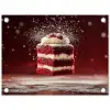 Rode - Velvet - Taart - Eten tuinposter los doek klein -3d
