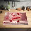 Aardbei - Taart- Eten - Roze Inductie beschermer vinyl 3mm klein -sfeer5