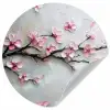 Bloesem - Kunstzinnig - Roze - Sakura Wandcirkel behangsticker klein -3d