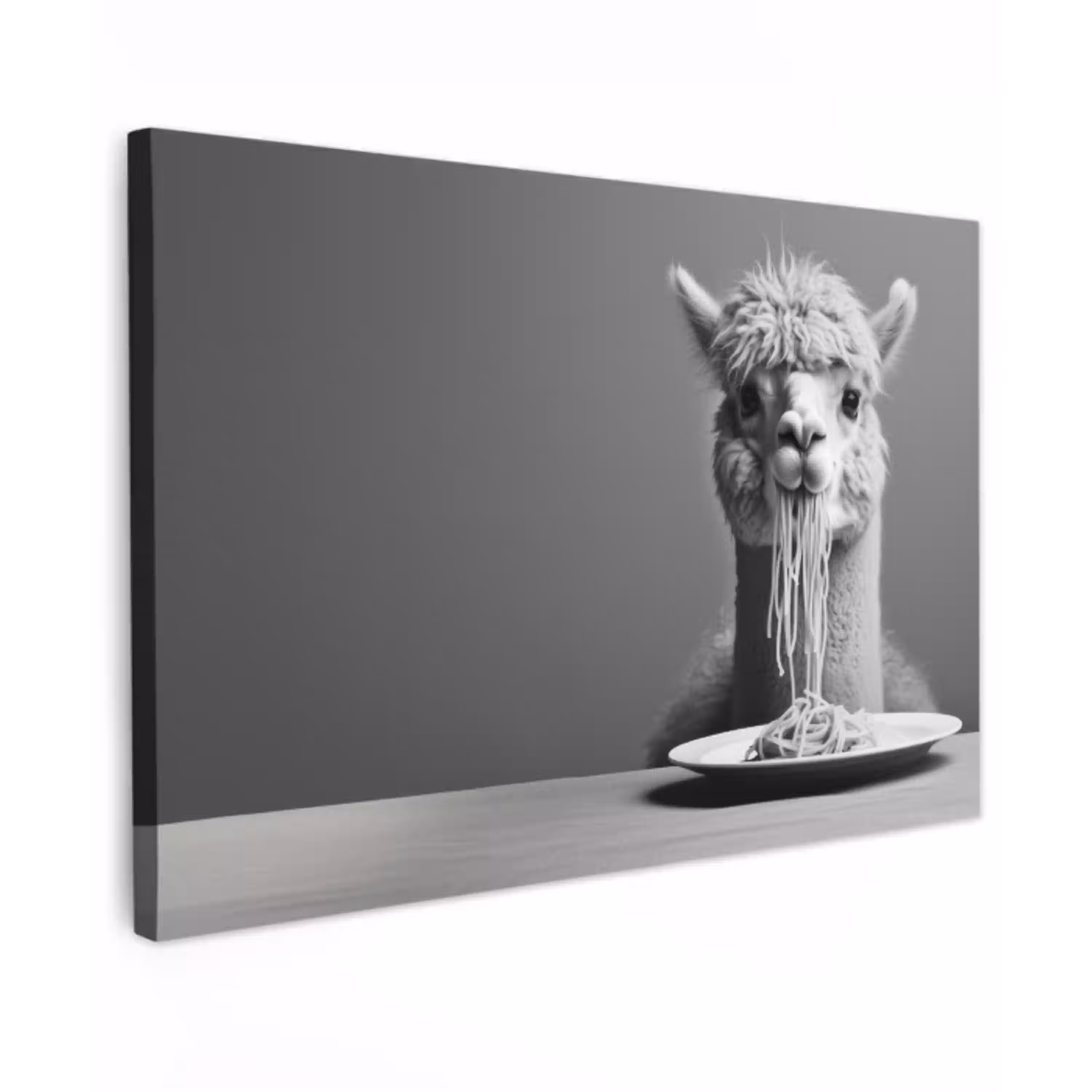 alpaca-3-2-gigapixel-standard-v2-6x Tuinposter op houten frame 2 cm dik klein -3d