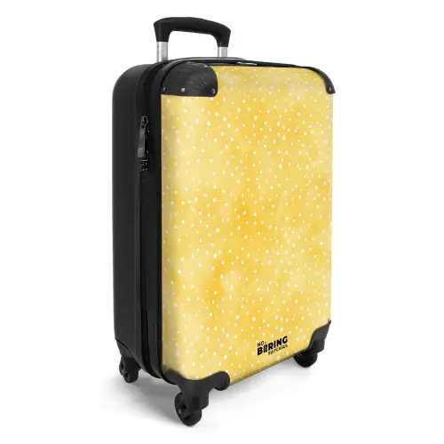 Stippen patroon geel NBS - Handbagage koffer - Kinderen Unisex middel -productfoto_3d