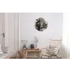 Eland - Auto - Gewei - Zwart - Wit Wandcirkel aluminium klein -woonkamer