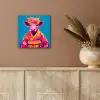 Koe - Bloemenkrans - Oorhangers - Kimono aluminium wit klein -sfeer4