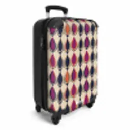 Vintage - Retro - Kleurrijk NBS - Handbagage koffer - Volwassenen Unisex middel -productfoto_3d