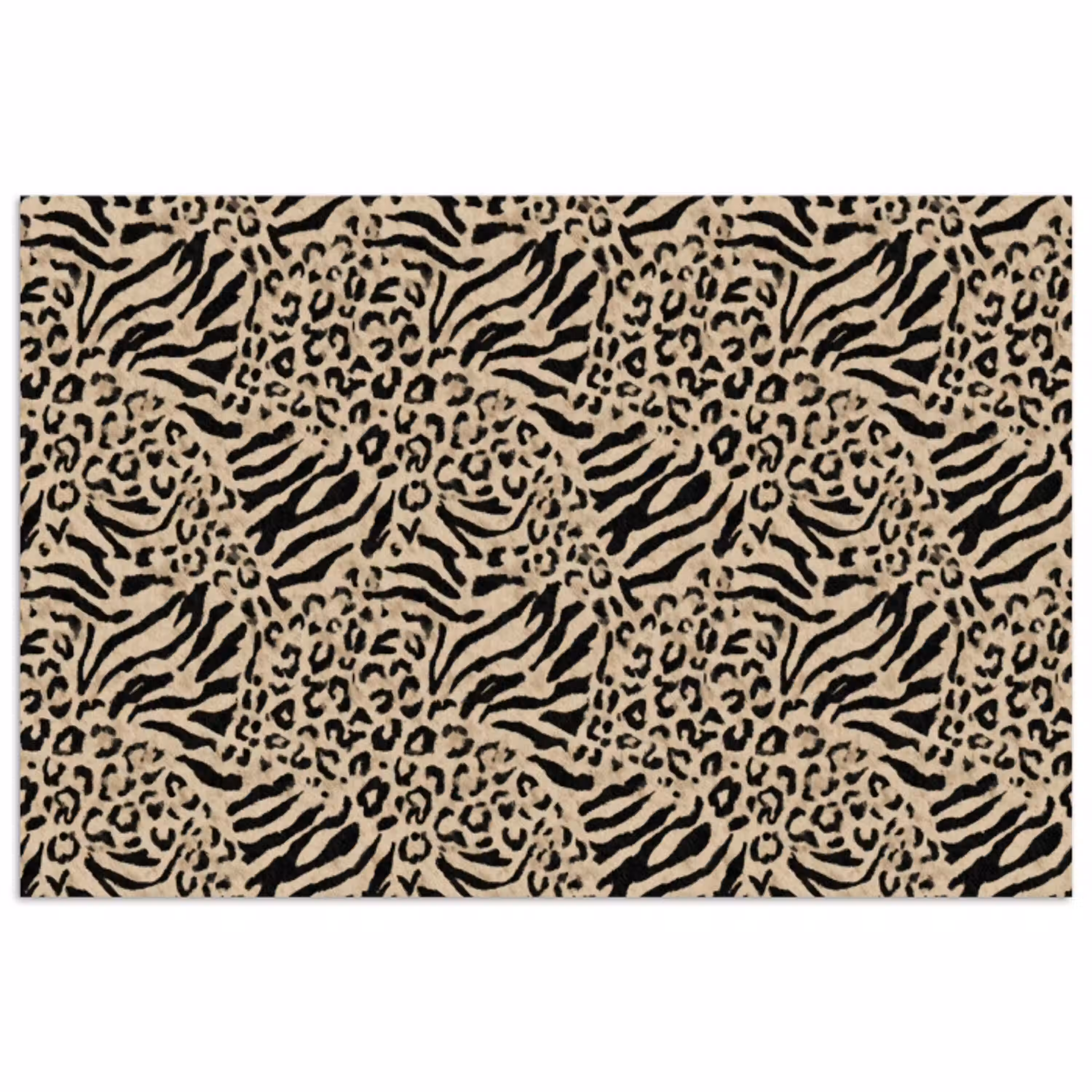 Giraf - Zebra - Motief - Bruin poster papier klein 62 -3d