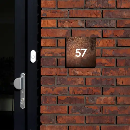 Verweerd metaal - Traditioneel Naambord Vierkant klein -sfeer1-XS