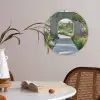 Doorkijk - Pad - Beton - Landschap Akoestische PET Vilt - Rond klein -sfeer3