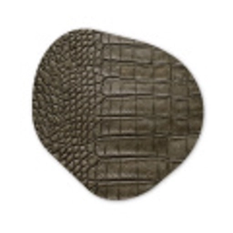 Krokodillenleer - Structuur - Groen Wandcirkel Organisch Aluminium middel -3d