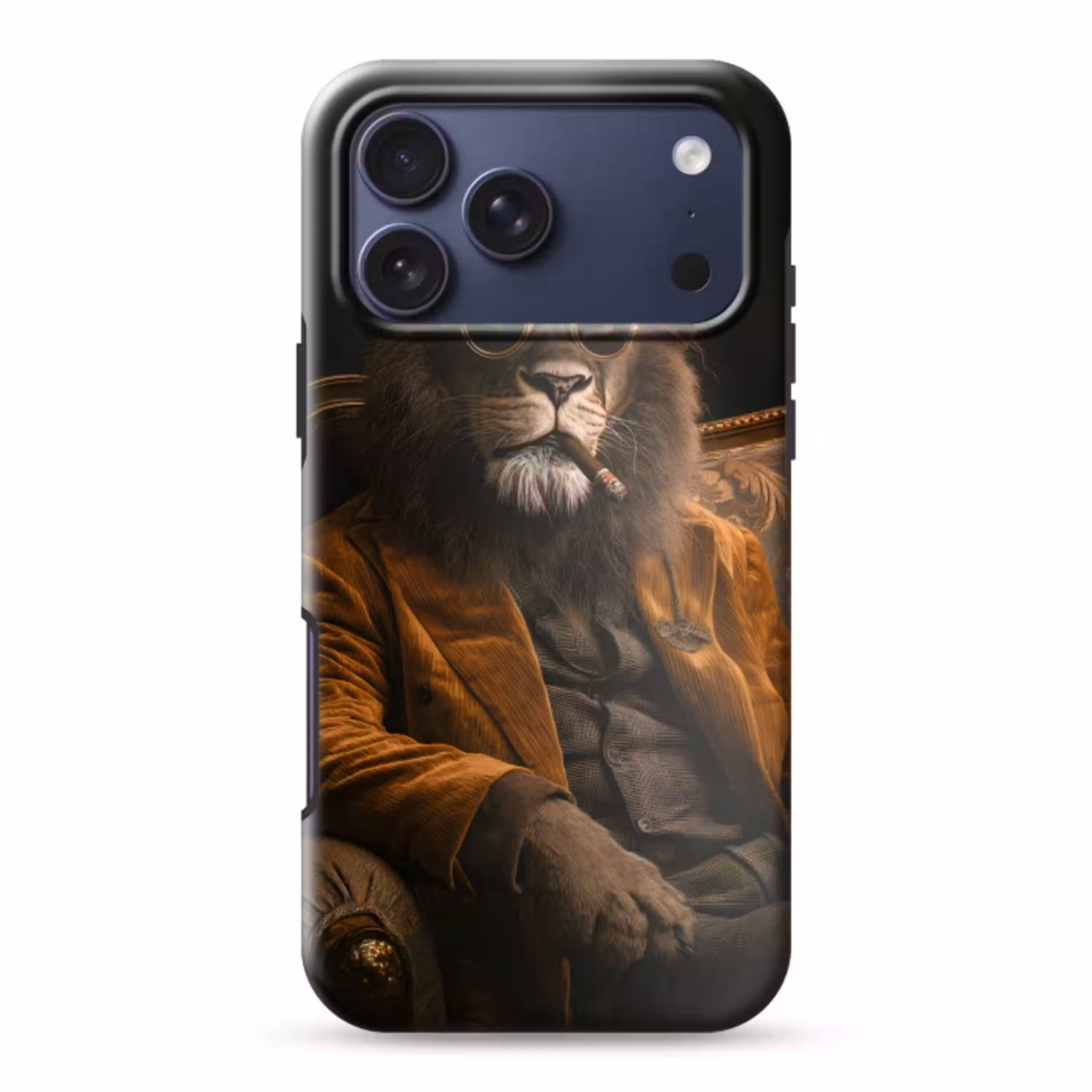 Bril - Leeuw - Bank - Hoed Toughcase MagSafe Apple iPhone 17 Pro Max klein -3d