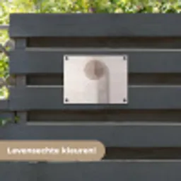 Minimalistisch - Cirkel - Lichtgrijs tuinposter los doek klein -sfeer3