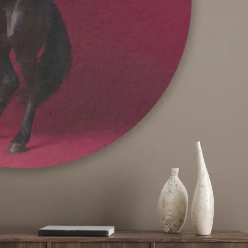 Hengst - Steigert - Rood Akoestische PET Vilt - Rond klein -sfeer5_closeup