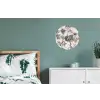 Bladeren - Monstera - Jungle - Tropical Wandcirkel aluminium klein -slaapkamer