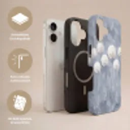 Bloemen - Illustratie - Blauw Toughcase MagSafe Apple iPhone 17 klein -USP_Lagen_DE