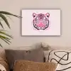 Tijger - Glitterzonnebril - Roze canvas 2cm klein -sfeer1