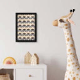 Waaier - Patroon - Zwart - Beige fotolijst zwart zonder passe partout klein 224 -usfeer4_kinderkamer