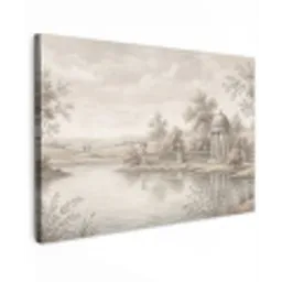 Terras - Water - Natuur - Landschap canvas 2cm klein -z3d
