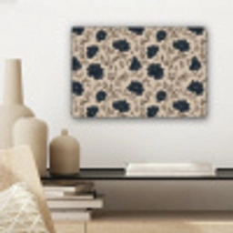 Motief - Bloemen - Zwart - Beige canvas 2cm klein 34 -sfeer6