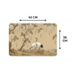 Kraanvogels - Water - Beige Placemat vinyl groot -specs