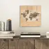 Wereldkaart - Beige - Bruin plexiglas 5mm klein -sfeer1