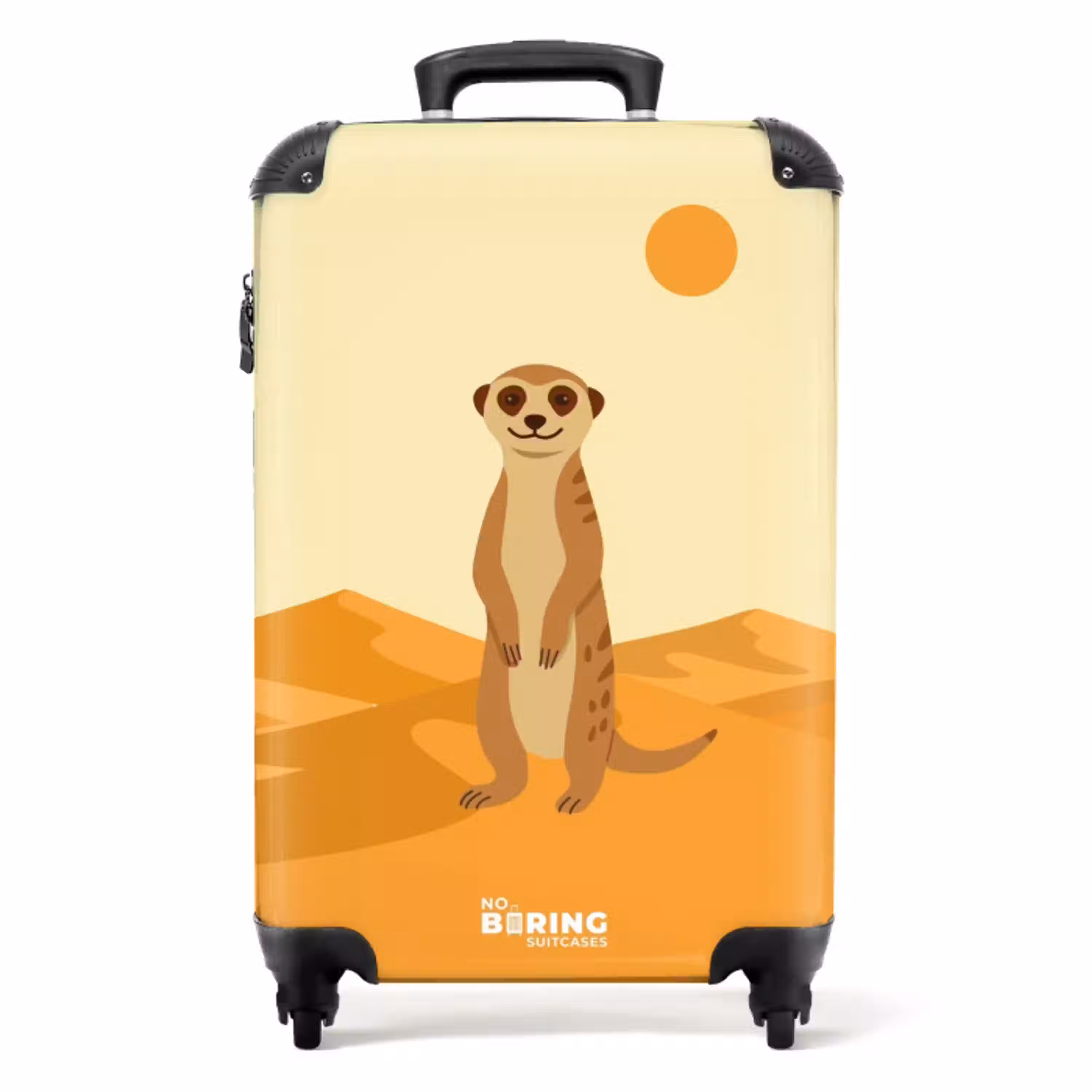 Stokstaartje - Woestijn - Zon NBS - Handbagage koffer - Kinderen Unisex middel -productfoto_recht