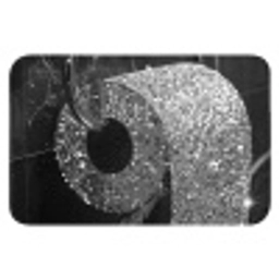 WC - Toilet papier - Zwart wit - Glitters Badmat klein -3d