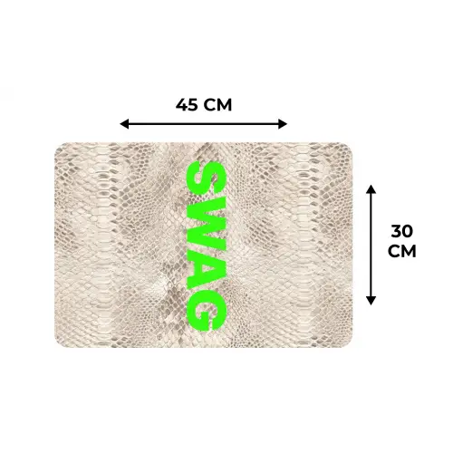Slangenprint - SWAG - Neon - Groen Placemat vinyl groot -specs
