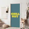 Chill out - Geel - Blauw deurposter klein -sfeer6