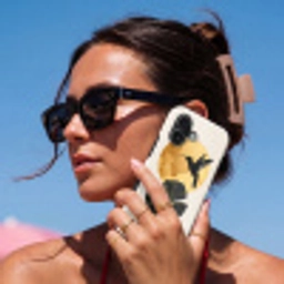 Zwarte kolibrie - Bloem - Gouden cirkel Toughcase MagSafe Apple iPhone 17 klein -Sfeer2V