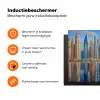 Skyline - Wolkenkrabbers - Water - Blauw Inductie beschermer vinyl 3mm klein -zzzzzzz-td-ups