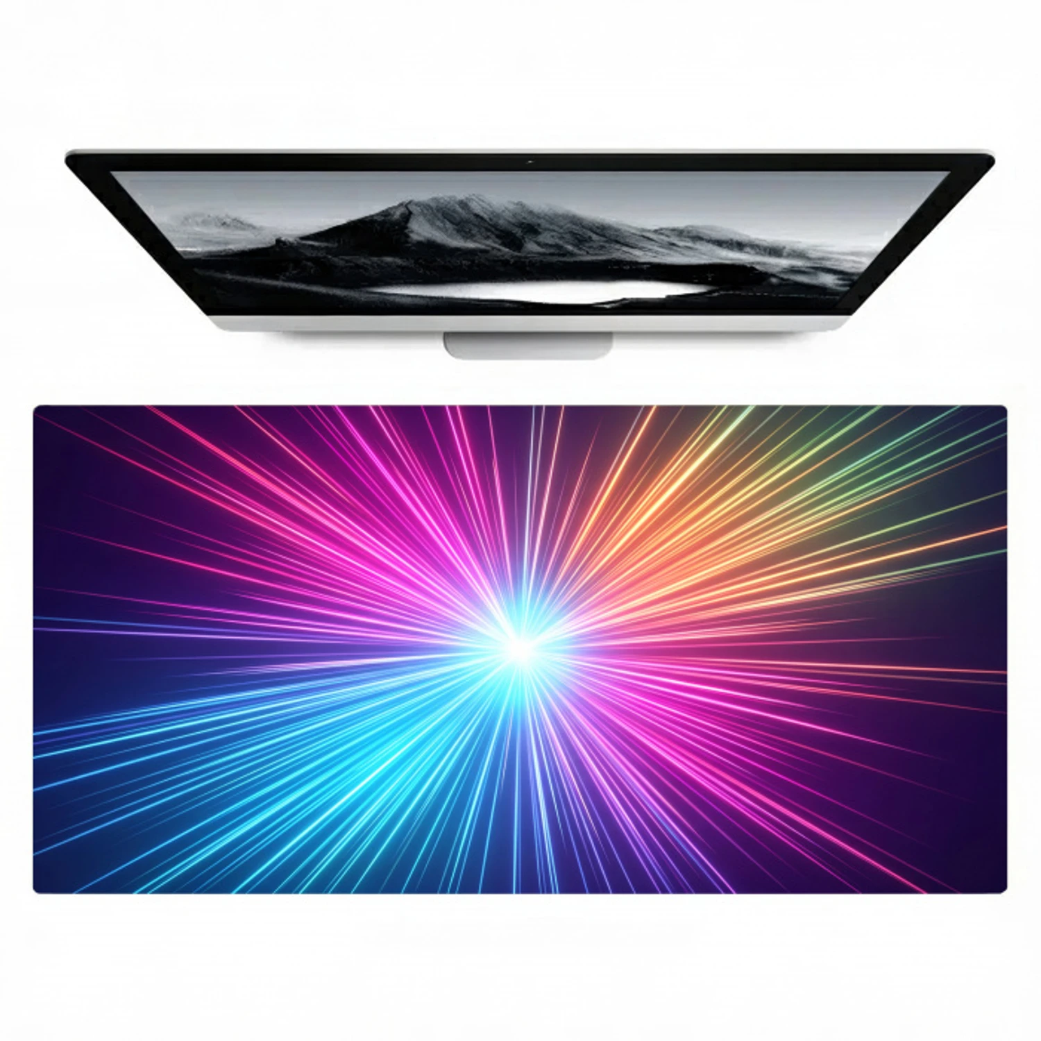 Abstract - Light - Burst - Modern - Colorful Muismat XXL klein -zzz3d