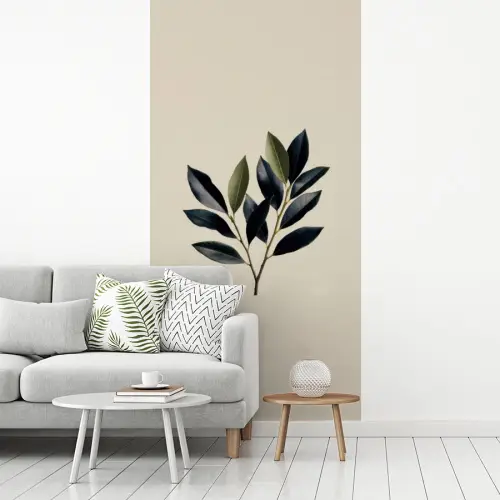 Ovaal - Olijfgroen - Simpel fotobehang vinyl groot -woonkamer