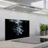 Blauwe bessen - Fruit - bes - Stilleven - Water - Zwart keuken achterwand spatscherm klein -3d_schuin