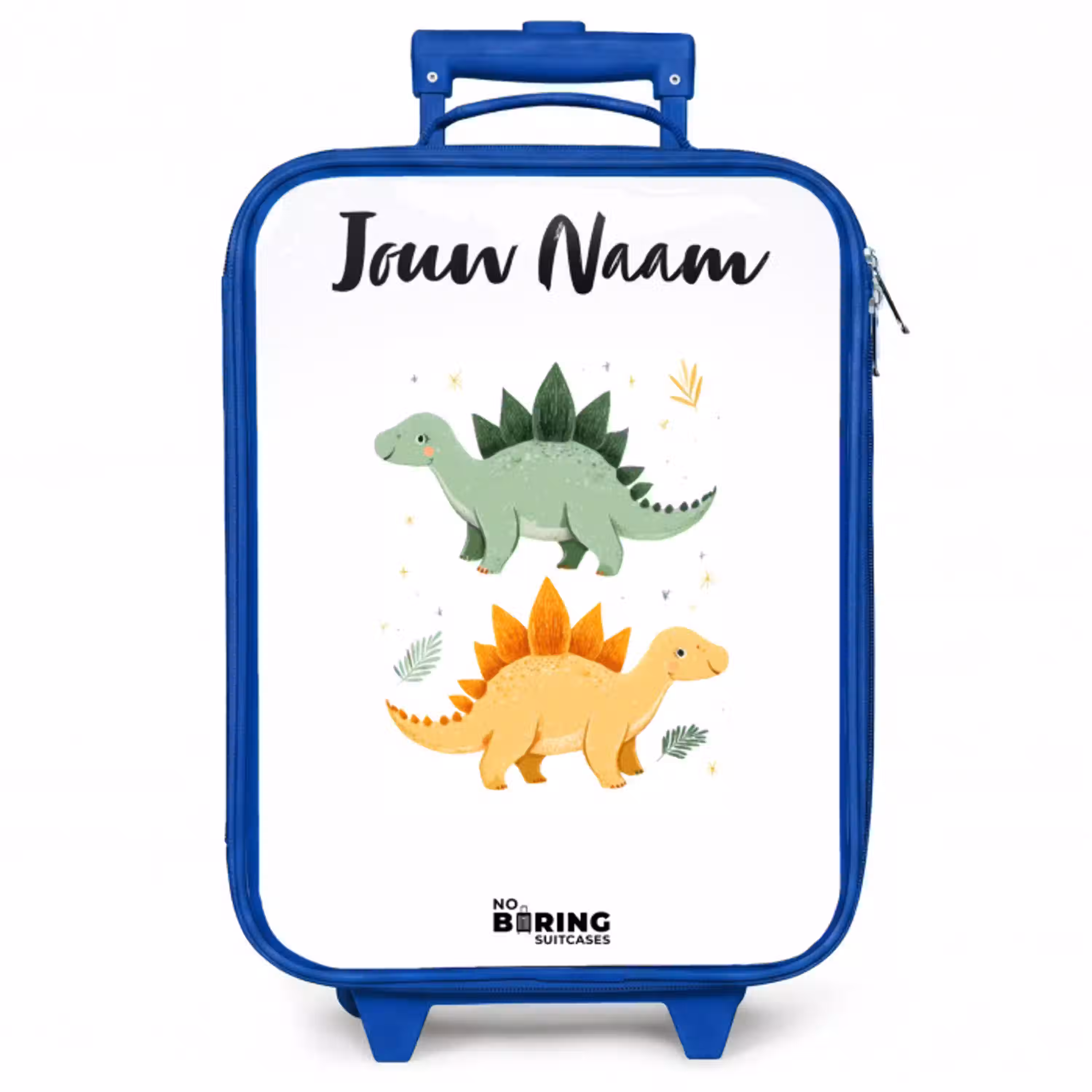 Dinos - Dieren - Groen - Oranje Kinderkoffer - Blauw klein -zzz_website3d