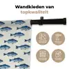 Vis - Patroon - Blauw Wandkleed katoen klein 269 -sfeer2