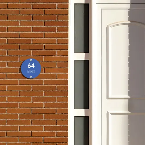 Kobaltblauw - Modern Naambord Rond klein -sfeer3-rond-XS