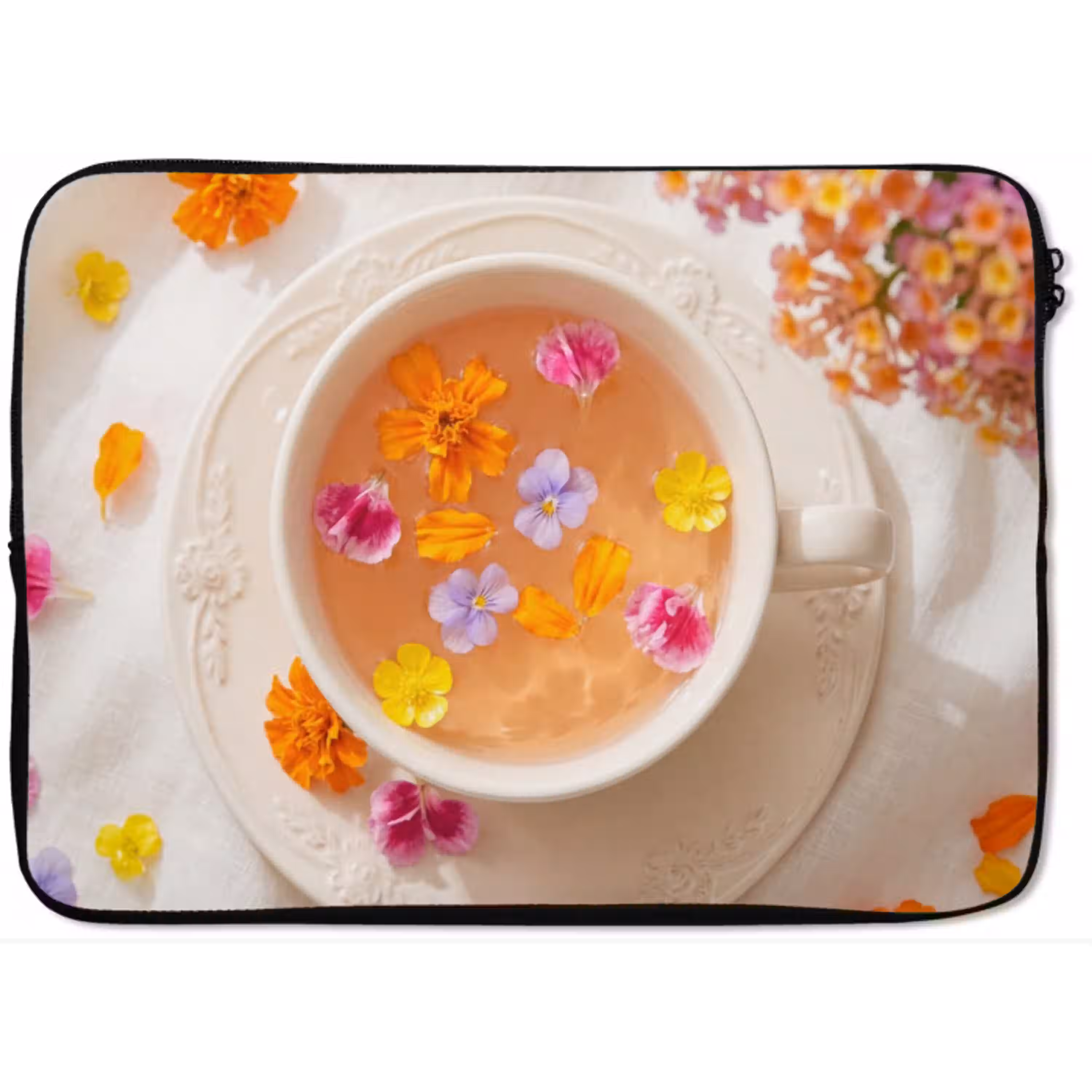 Bloemen - Kop - Natuur - Kleurrijk - Zomer laptophoes neopreen klein -zkaufland3dotto