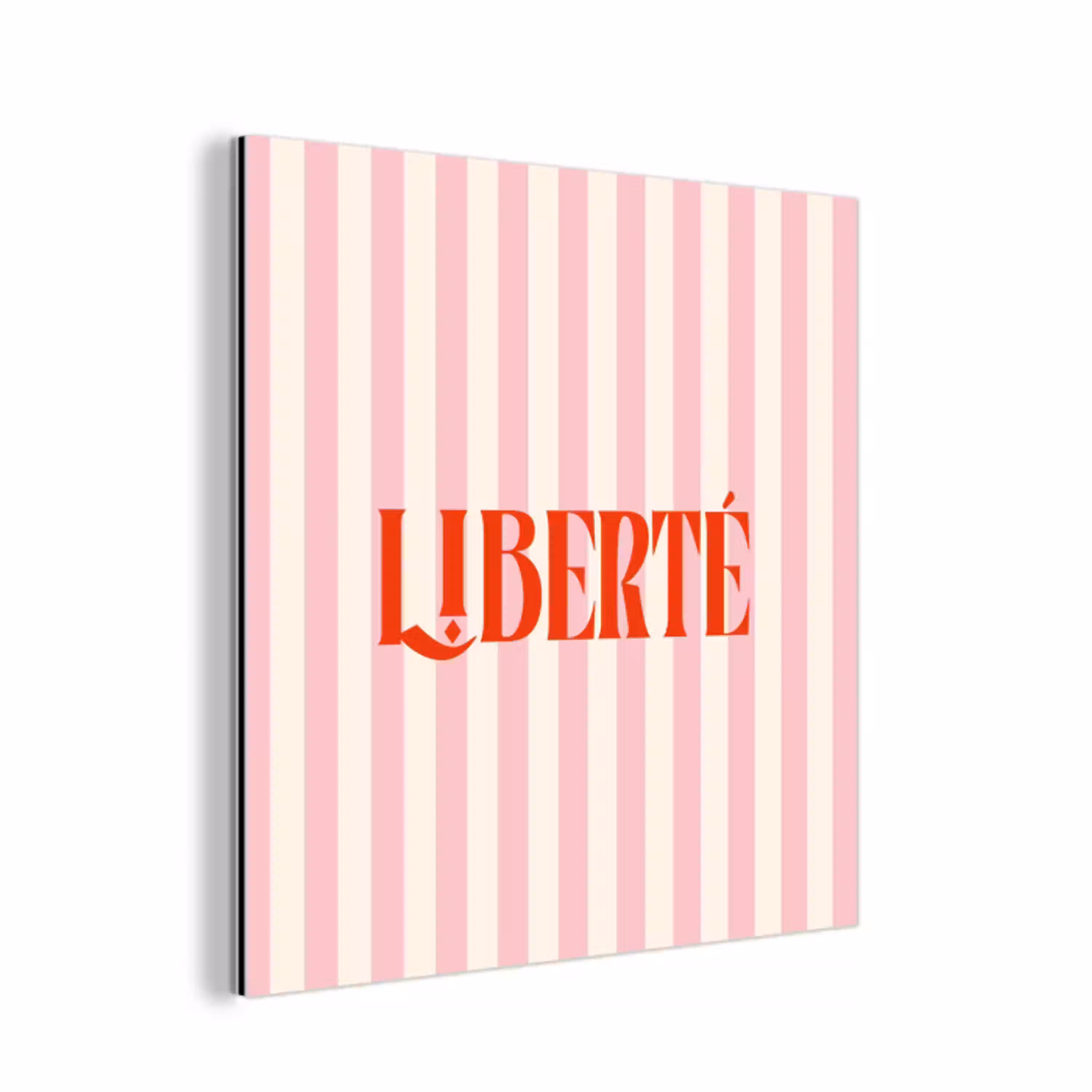 Zachtroze - Rood - Strepen - Liberté aluminium wit klein -3d