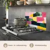 Abstract - Roze - Lappen - Vormen - Geel keuken achterwand spatscherm klein -usp_NL