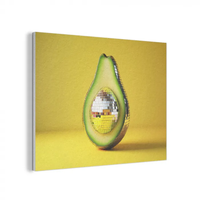Avocado - Discobal - Geel - Glitter PET vilt klein -3d