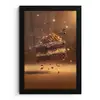 Taart - Chocolade - Eten - Brownie fotolijst zwart zonder passe partout klein -3d