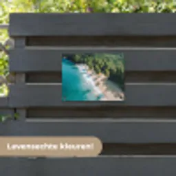 Tropisch - Strand - Water - Palmbomen tuinposter los doek klein -sfeer3
