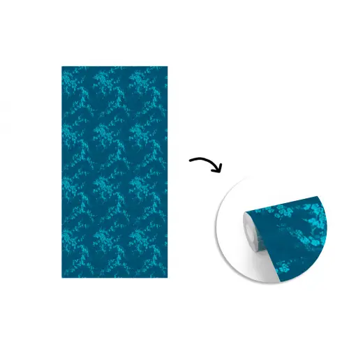 Bloesem - Blauw - Turquoise fotobehang vinyl groot 64 -3d
