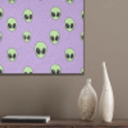Alien - Retro - Lila PET vilt klein 837 -sfeer6_closeup