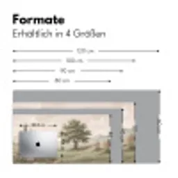 Heuvellandschap - Bomen - Natuur - Groen Muismat XXL klein -ysfeer5_duits