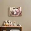 Eenhoorn - Meisje - Roze - Bloemen - Sprookje Light Box met batterij (Wandlamp kind) middel -sfeer2_kind