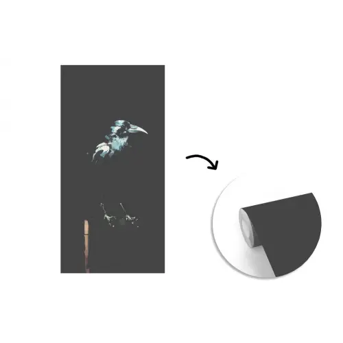 Raaf - Vogels - Zwart fotobehang vinyl groot -3d