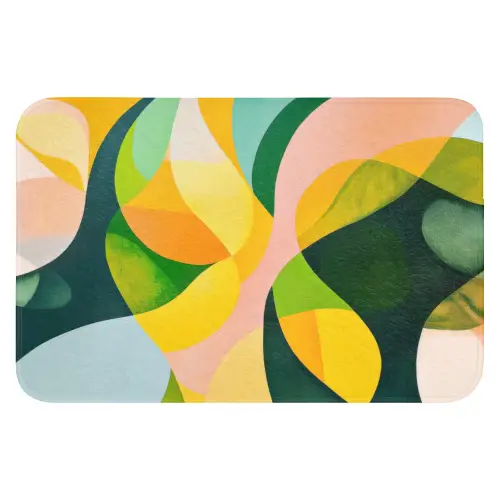 Abstract - Geel - Roze - Groen WCmat klein -3d