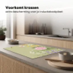 Botanisch - Bloemen - Kleurrijk Inductie beschermer vinyl 3mm klein -sfeer1