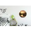 Beer - water - Bos - Ochtendlicht Wandcirkel aluminium klein -kinderkamer